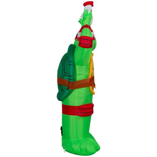 4ft. Airblown® Paramount Inflatable Classic Teenage Mutant Ninja Turtles Raphael with Present Christmas Light Décor